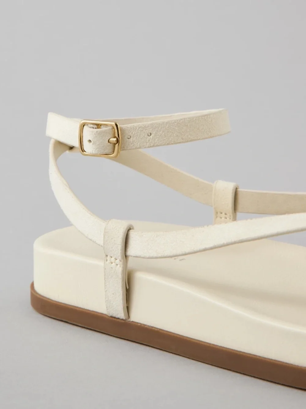 AE Skinny Strap Sandal: Cream , Beige, off white